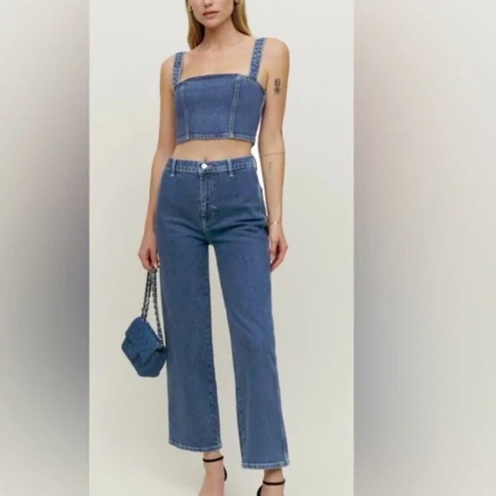 Reformation Sunny Denim Two Piece Set